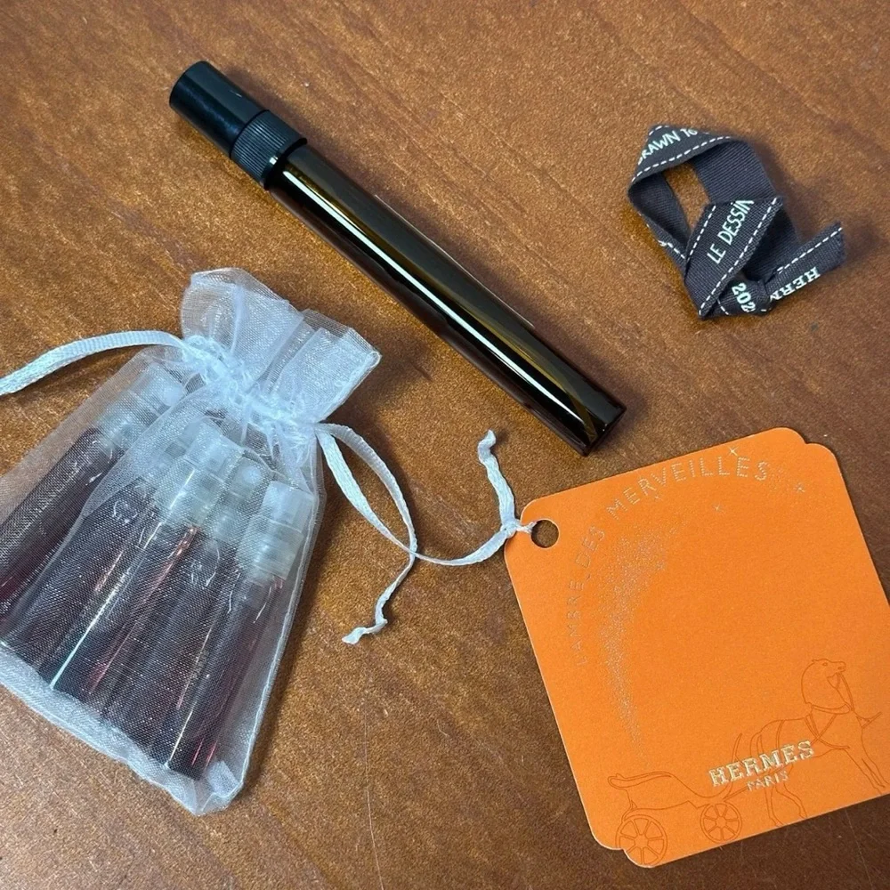 Hermès L'Ambre des Merveilles Travel Set | 5 x 2ml + Amber Atomizer (10ml)